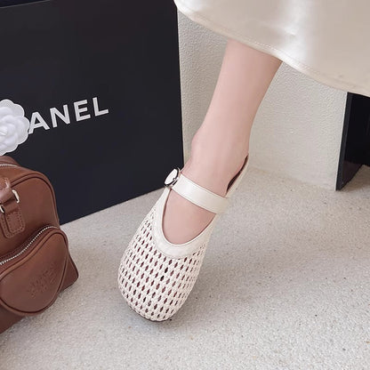 Damen Clogs Bequem Luftig mit Riemen und Netzdesign