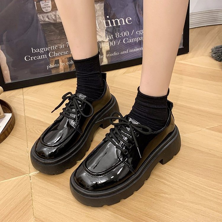Damen Plateau Schnürschuhe Hoch Damenschuhe Elegant