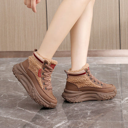 Damen Winter Sneaker Warm Weich Fleece Innenfutter
