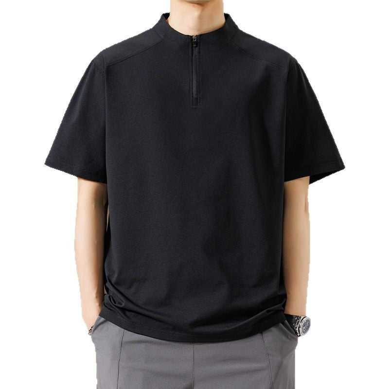 Herren Funktionsshirt Kurzarm atmungsaktiv mit Reißverschluss