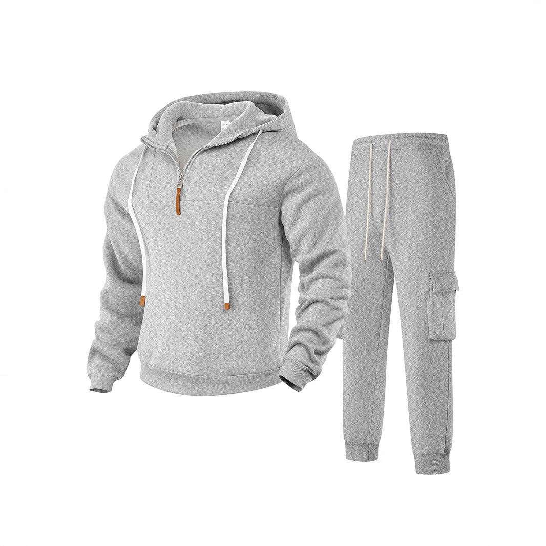 Herren Jogginganzug Sportlich Modern Reißverschluss Taschen - BerlinGlamour