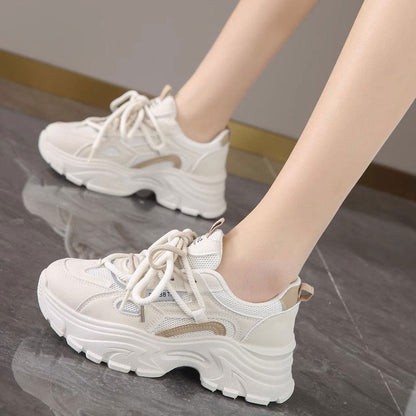 Damen Sneaker Sportlich Bequem Weißen