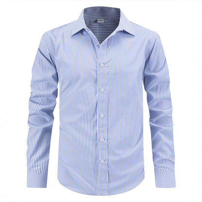 Herren Hemd Langarm Elegantes Streifenmuster Klassisch