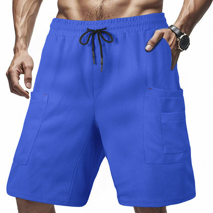 Herren Cargo-Shorts Bequem Mit Taschen Verstellbar