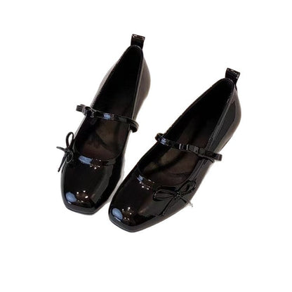 Damen Ballerinas Elegante Riemen Sandalen Glänzend