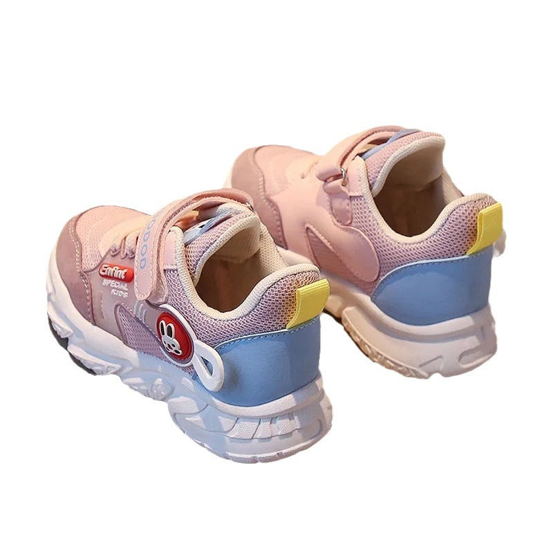 Damen Sneaker Sportlich Klett atmungsaktiv Tiermotiv