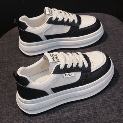 Damen Plateausneaker Bequem Atmungsaktiv Komfort