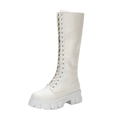 Damen Stiefel Hoch Schnürstiefel Robust Winter