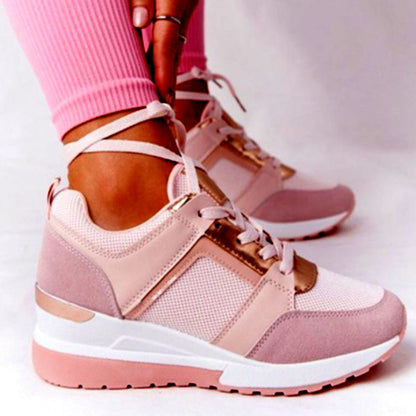Damen Sneaker Sportlich Atmungsaktiv Netzobel Flach