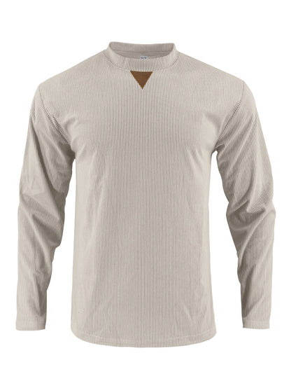 Herren Sportshirt Langarm mit Strukturdesign Modern