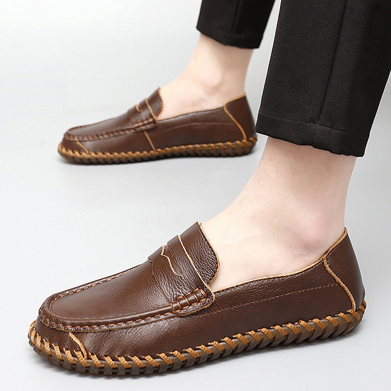 Damen Mokassins Elegante Leder Schuhe Handgenäht - BerlinGlamour