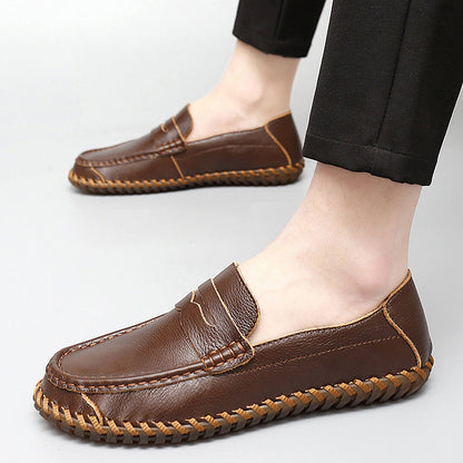 Damen Mokassins Elegante Leder Schuhe Handgenäht - BerlinGlamour