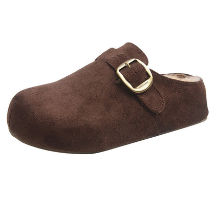Damen Clogs Bequem Kuschelig Schnallenverschluss Modern
