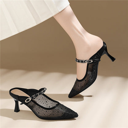 Damen Pumps Slingback Elegante Schuhe mit Applikationen - BerlinGlamour