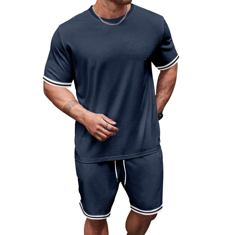 Herren Sportset Freizeitbekleidung Kontrast Modern