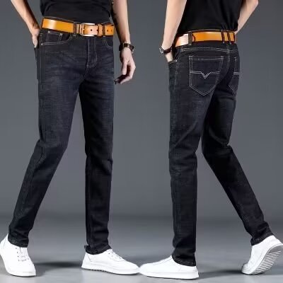 Herren Jeans Slim Fit Elastisch Mit Modernen Akzenten - BerlinGlamour