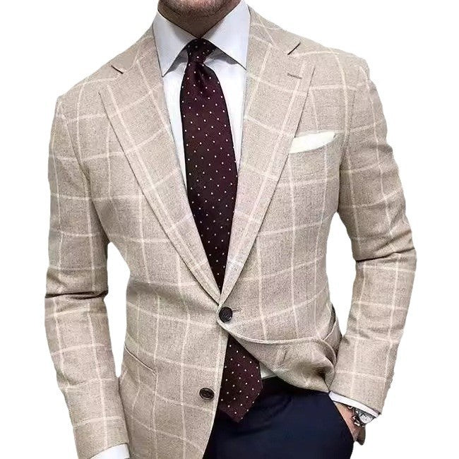 Herren Leinenblazer Slim Fit Elegant Sommer