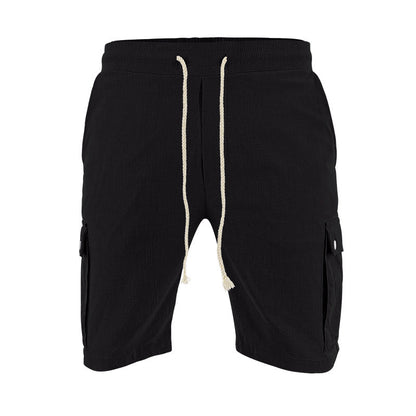 Herren Cargo Shorts Bequem mit Taschen und Kordelzug