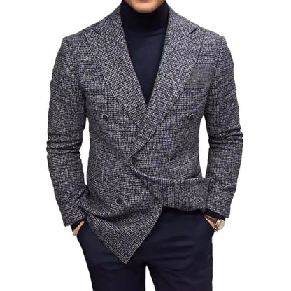 Herren Blazer Doppelreihig Elegant Modern