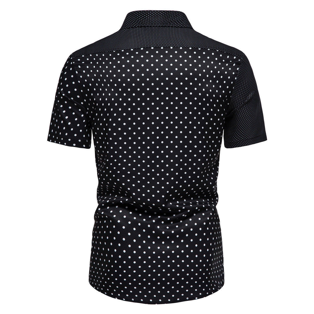 Herren Kurzarmshirt Modern mit Punktemuster und Knöpfen