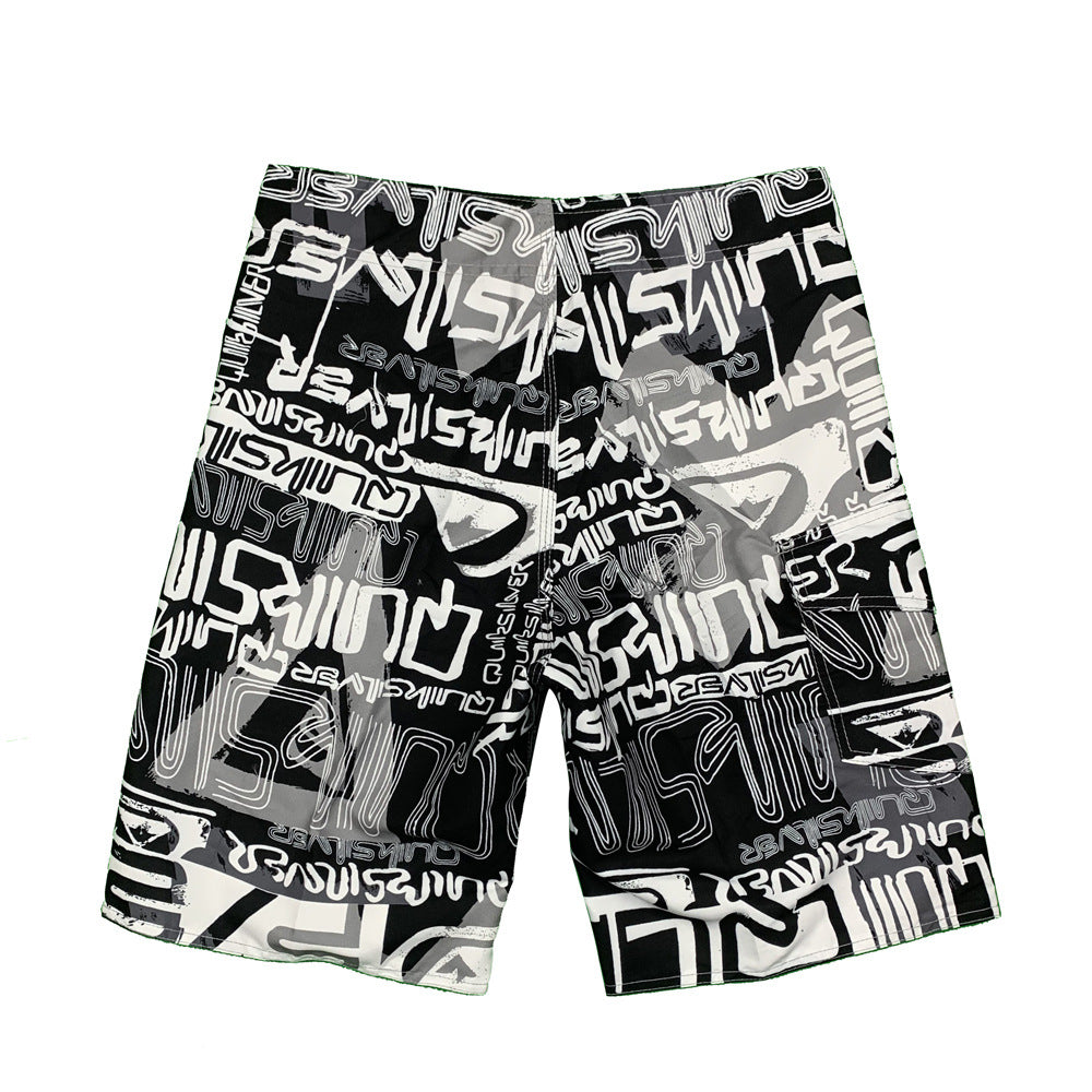 Herren Badeshorts Elastisch Mit Grafikdesign