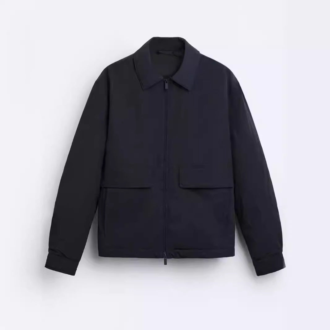 Herren Jacke Lässig Modern mit Taschen