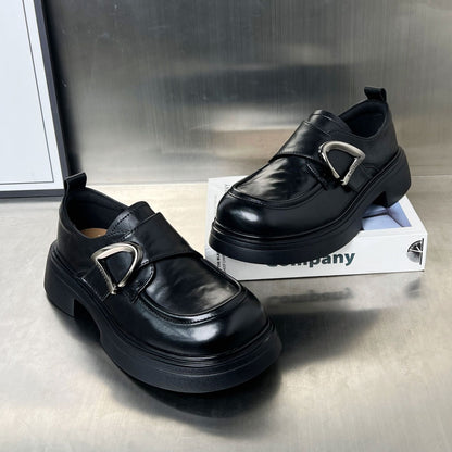 Damen Loafers Modern Schnalle Schuhe Trend