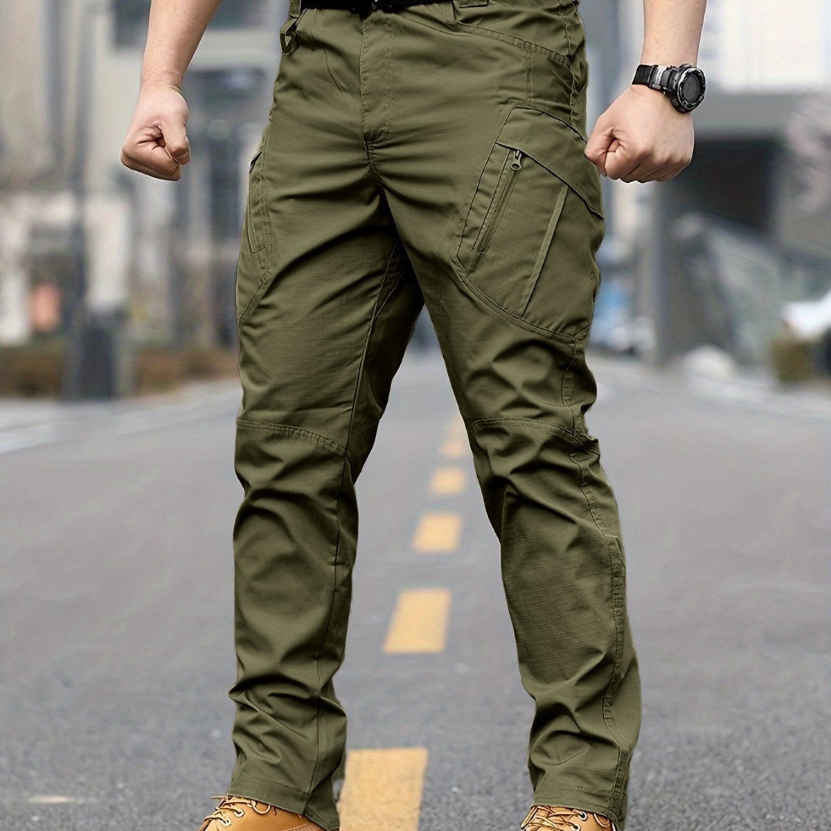 Herren Cargo-Hose Bequem Mit Verstellbarem Bund