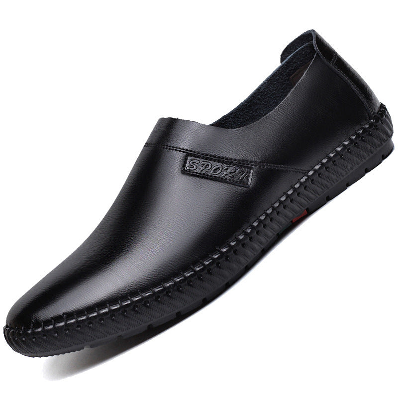 Damen Slip-On Schuhe Bequem Leder Freizeit