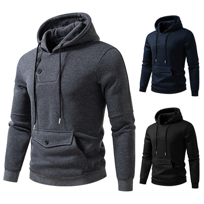 Herren Kapuzenpullover Modern mit Knöpfen Trendy