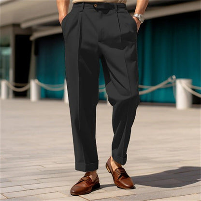 Herren Anzughose Straight Schnitt Bequem Elegant - BerlinGlamour