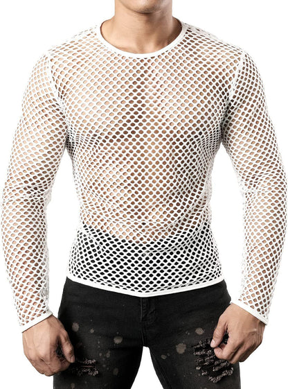 Herren Oberteil Langarm Netztop Modern