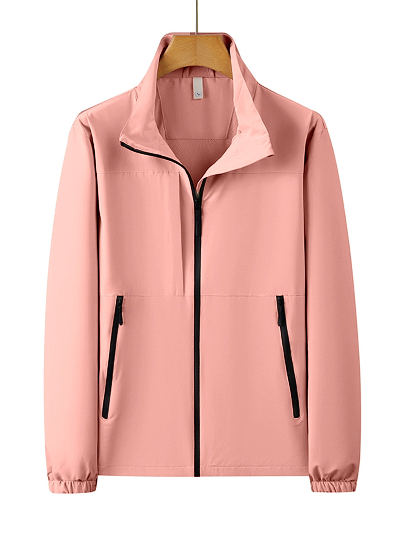 Herren Windjacke Leicht Reißverschluss Taschen Funktionell