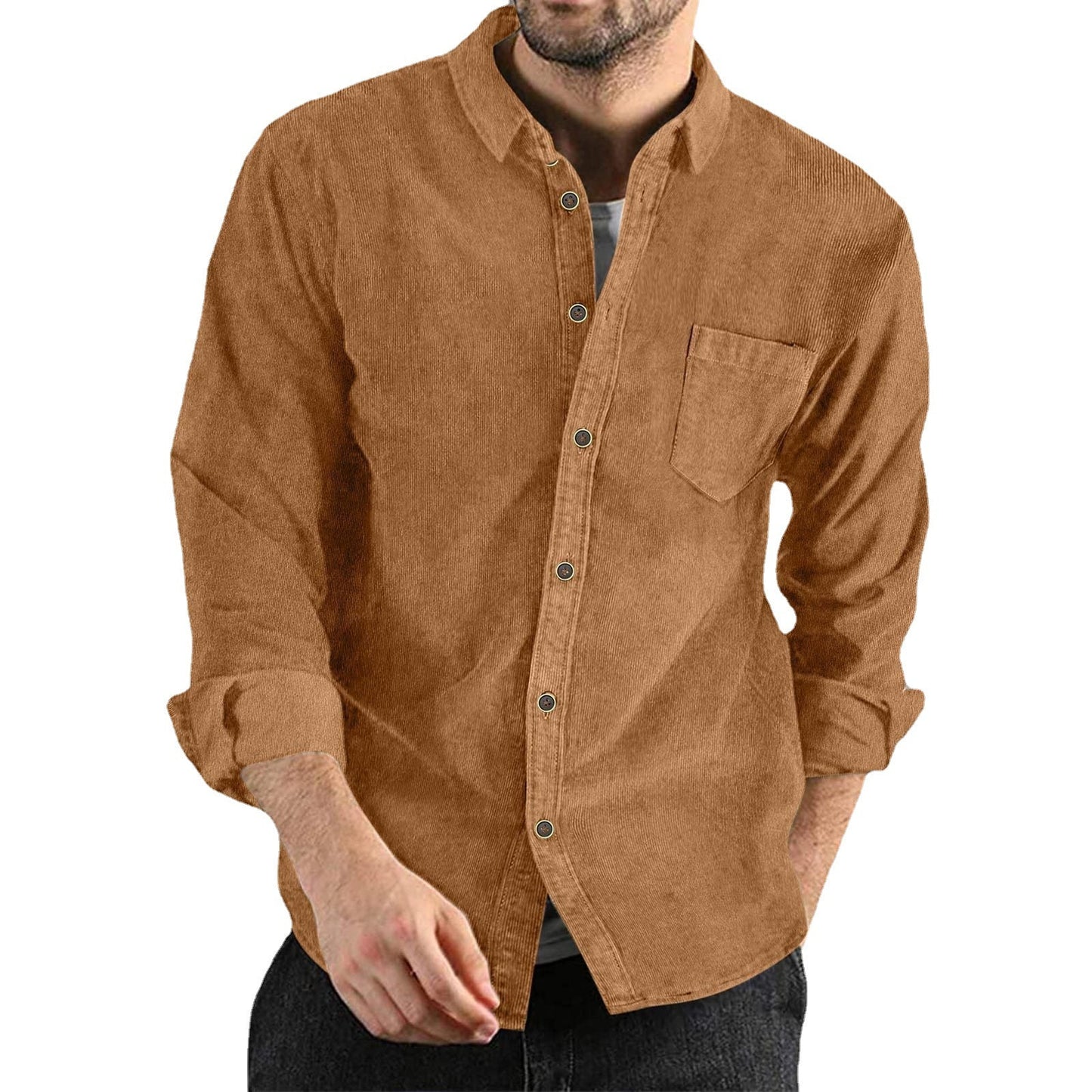Herren Cordhemd Casual Bequem Modern - BerlinGlamour