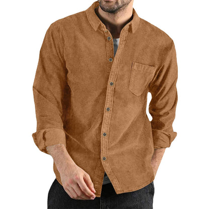 Herren Cordhemd Casual Bequem Modern - BerlinGlamour