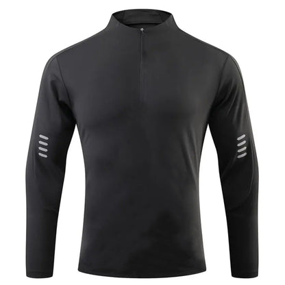 Herren Langarmshirt Funktionsshirt Mit Reißverschluss Hochwertig