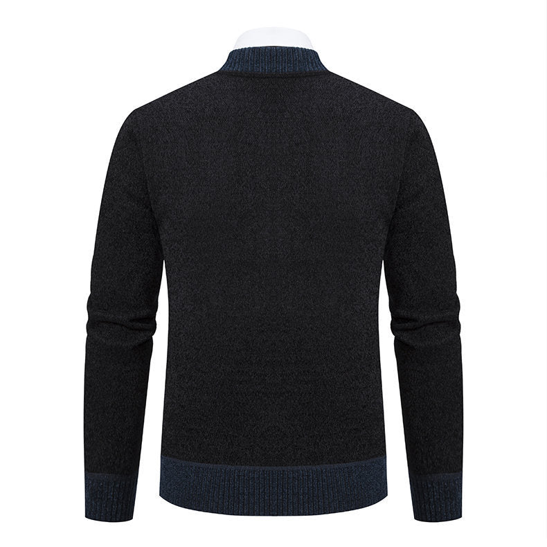 Herren Strickjacke Sportlich Reißverschluss Modern