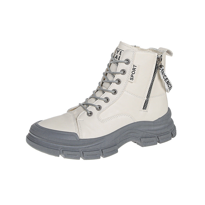 Damen Sneaker High-Top atmungsaktiv mit Reißverschluss