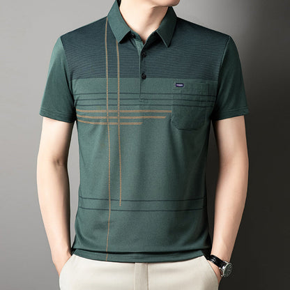 Herren Poloshirt Modern Grafikdesign Atmungsaktiv