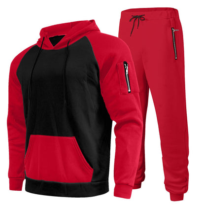 Herren Sportset Jogginghose Hoodie atmungsaktiv Funktionsshirt