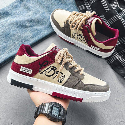Damen Sneaker Freizeitschuhe Trendig Kontrast Obermaterial