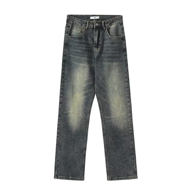 Herren High-Waist Jeans Used-Look Lässig Comfort