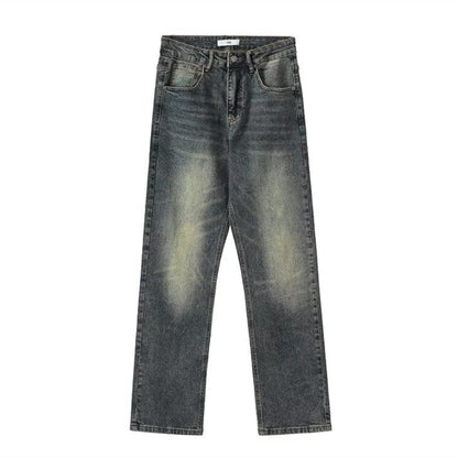 Herren High-Waist Jeans Used-Look Lässig Comfort
