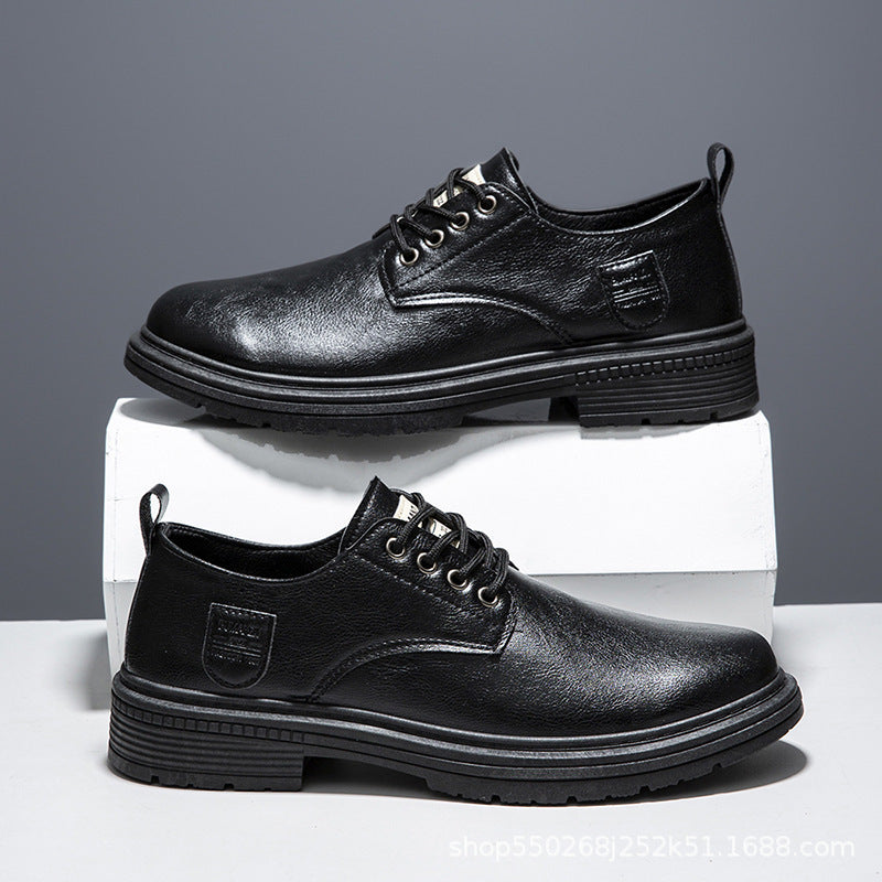 Damen Lederschuhe Elegantes Design Rutschfest Schwarze Schuhe