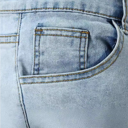 Herren Ripped Jeans Lässiger Schnitt Destroyed Style
