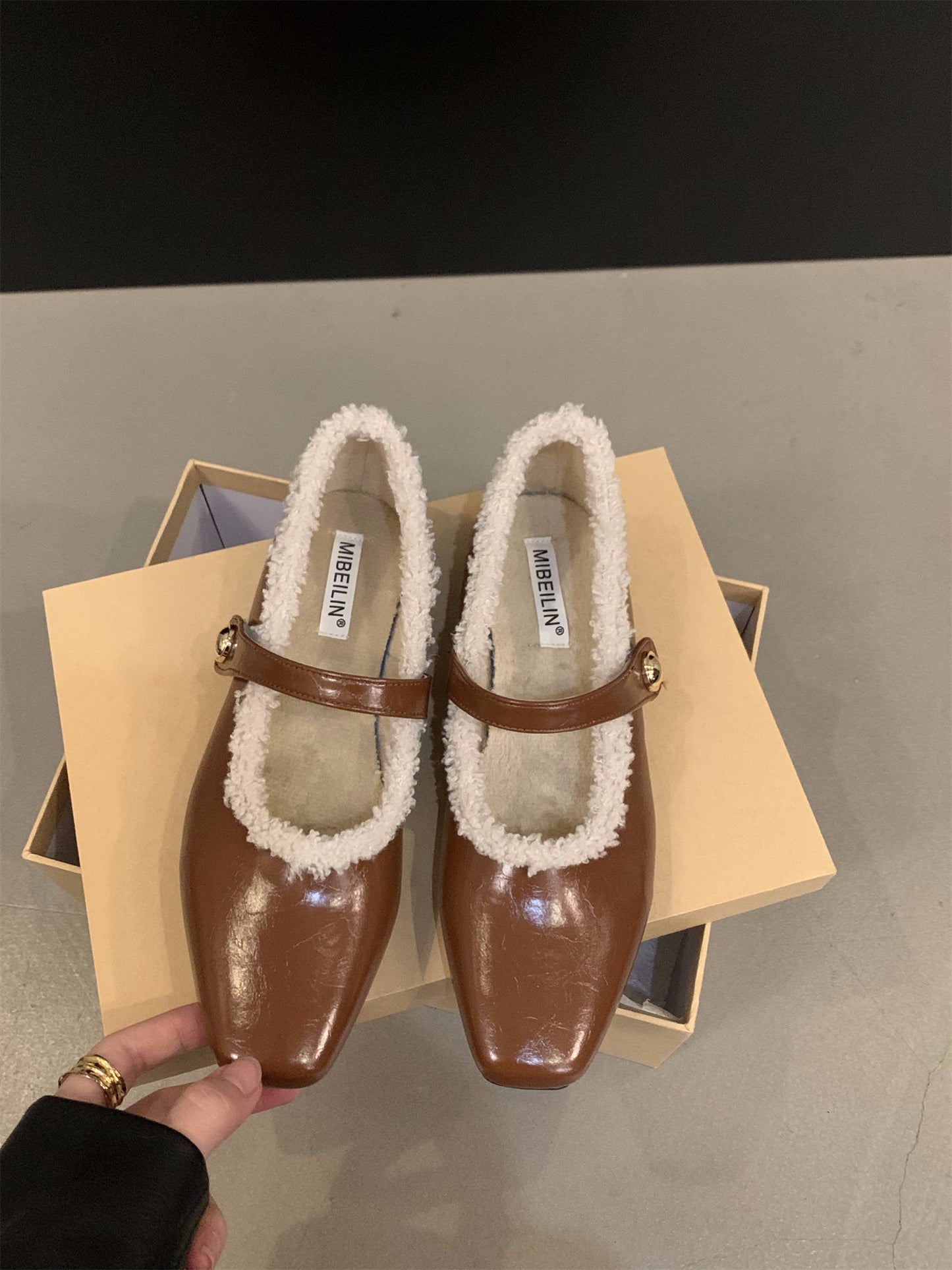 Damen Mokassins Warm Fleece Innenleben Elegant