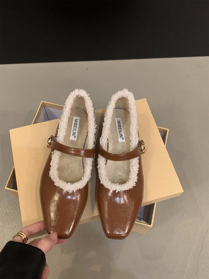 Damen Mokassins Warm Fleece Innenleben Elegant