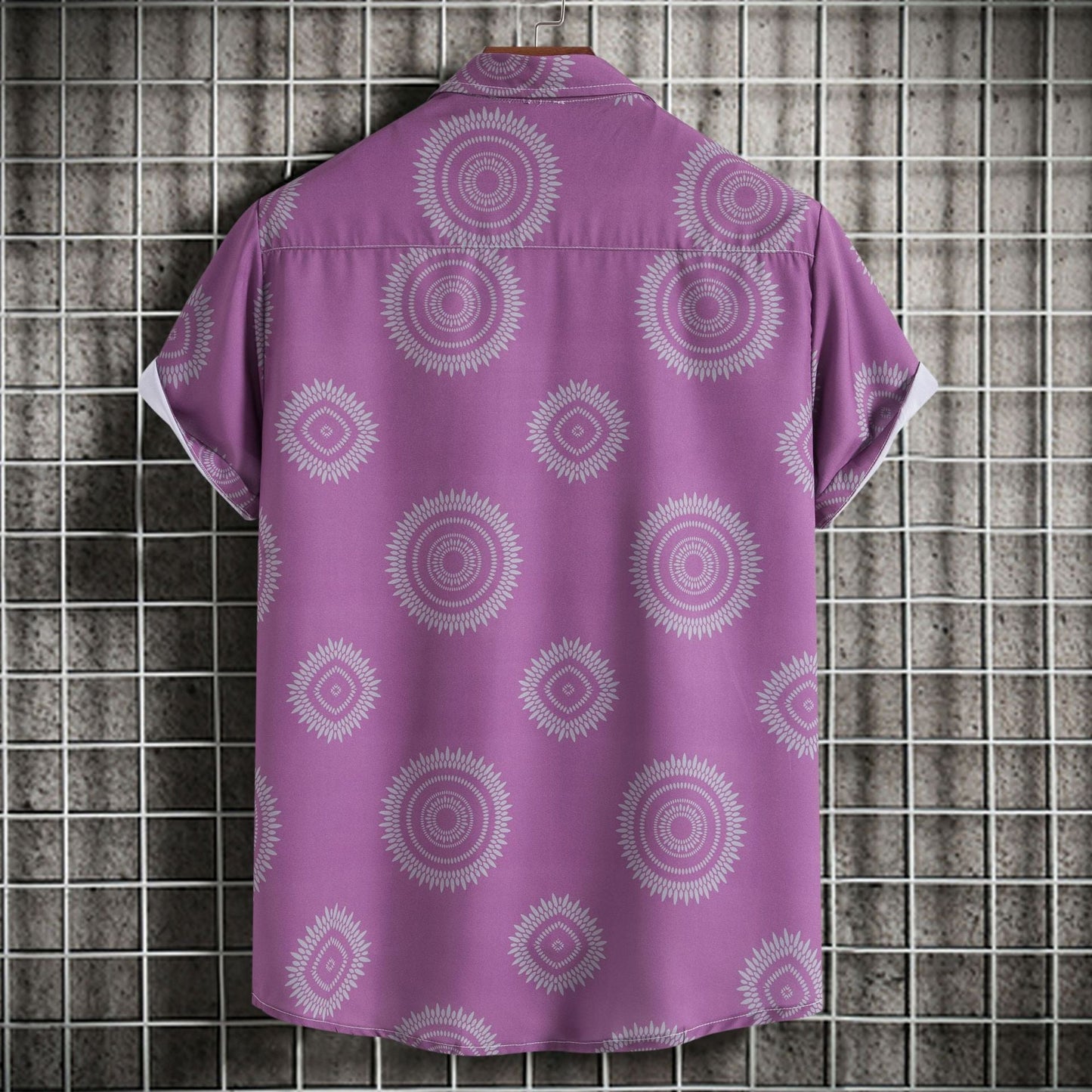 Herren Kurzarmhemd Modern mit Kreativem Muster