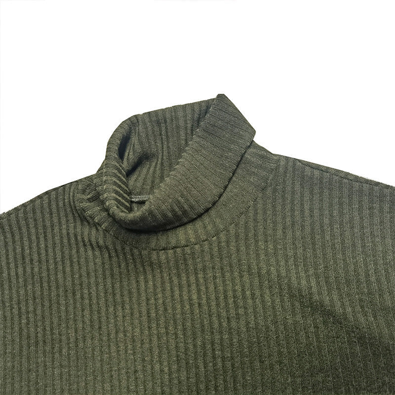 Herren Rollkragenpullover Strick Fein Strukturiert Elegent