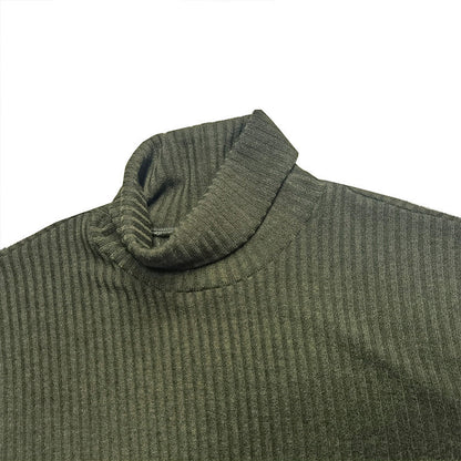 Herren Rollkragenpullover Strick Fein Strukturiert Elegent